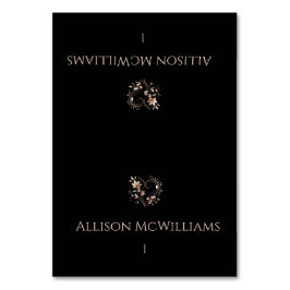 Trouwplaatskaarten - Roos gouden bloemen Kaart