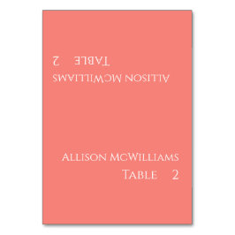 Trouwplaatskaarten—Roze Koraal en Wit Kaart