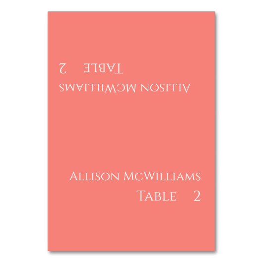 Trouwplaatskaarten—Roze Koraal en Wit Kaart (Voorkant)