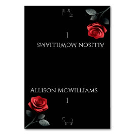 Trouwplaatskaarten - Single Red Rose-Meat Kaart