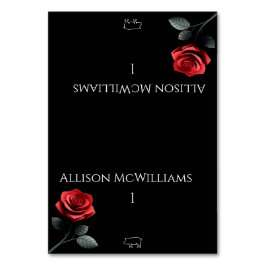 Trouwplaatskaarten - Single Red Rose-Pork Kaart