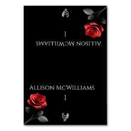 Trouwplaatskaarten - Single Red Rose-Poultry Kaart