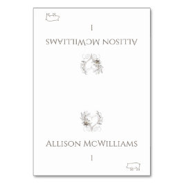 Trouwplaatskaarten-Varkensicoon-Bloemen met een Ha Kaart