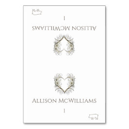 Trouwplaatskaarten-Varkensicoon-Bloemen met een Ha Kaart