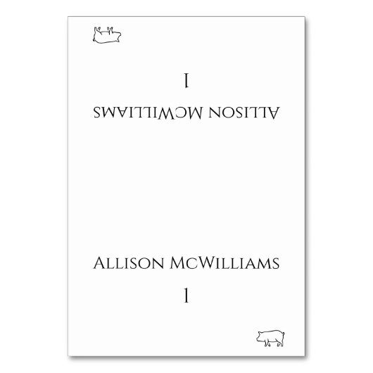 Trouwplaatskaarten-Varkensicoon-Modern Roze Hart Kaart (Voorkant)