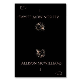 Trouwplaatskaarten-Varkensicoon-Roos Gouden Bloeme Kaart