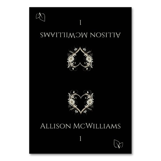 Trouwplaatskaarten-Vegetarische Icon-Bloemen Kaart (Voorkant)