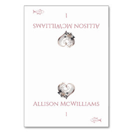 Trouwplaatskaarten-Vispictogram-Roze Hart Kaart