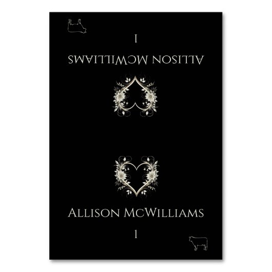 Trouwplaatskaarten-Vlees Icon-Bloemen Kaart (Voorkant)