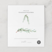 Trouwplaatskaarten Waterverf Rozemarijn Plaatskaartje (Buitenkant ongevouwen)