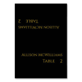 Trouwplaatskaarten—Zwart en Goud- Kaart