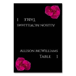 Trouwplaatskaarten—Zwart Fuchsia Wit Kaart