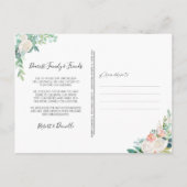 Trouwplannen Gewijzigd Aquarel Bloemengroen Bladgr Aankondigingskaart (Achterkant)