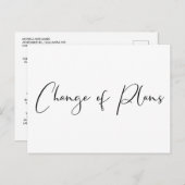 Trouwplannen Gewijzigd Elegant Aankondigingskaart (Voorkant / Achterkant)