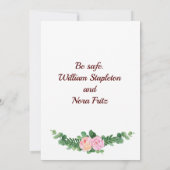 Trouwplannen gewijzigd, Met Roze Rose Pioenroos Aankondiging (Achterkant)