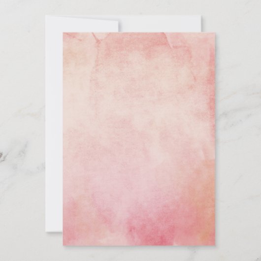 Trouwplannen Gewijzigd Roze Bloemen Kaart (Achterkant)