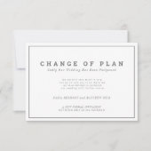 Trouwplannen wijziging van plan uitgesteld landsch save the date (Voorkant)