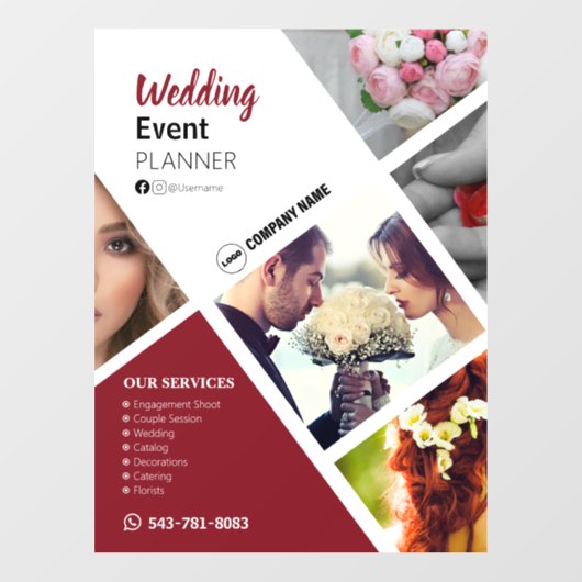 Trouwplanner Aangepaste Raamsticker (Vel)