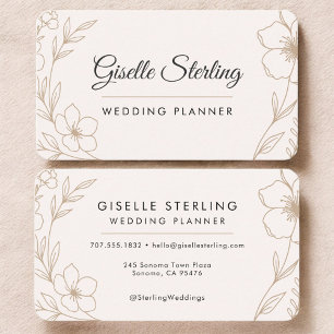 Trouwplanner Bloemen Visitekaartje