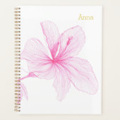 Trouwplanner, elegant, roze bloemen,  planner (Voorkant)