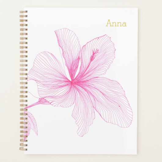 Trouwplanner, elegant, roze bloemen,  planner (Voorkant)