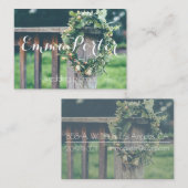 trouwplanner groene visitekaartje (Voorkant / Achterkant)