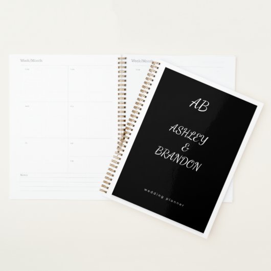 Trouwplanner Hoes Zwart Persoonlijk Notitieboek (Display)