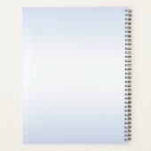 Trouwplanner met botanische blauwe bloemen planner (Achterkant)