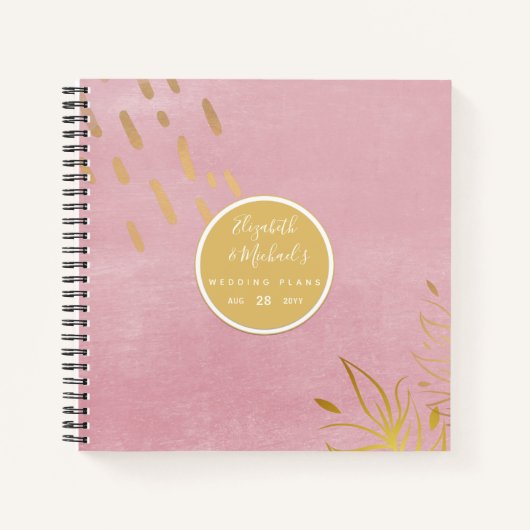 Trouwplanner met budget persoonlijk trendy modern notitieboek (Voorkant)