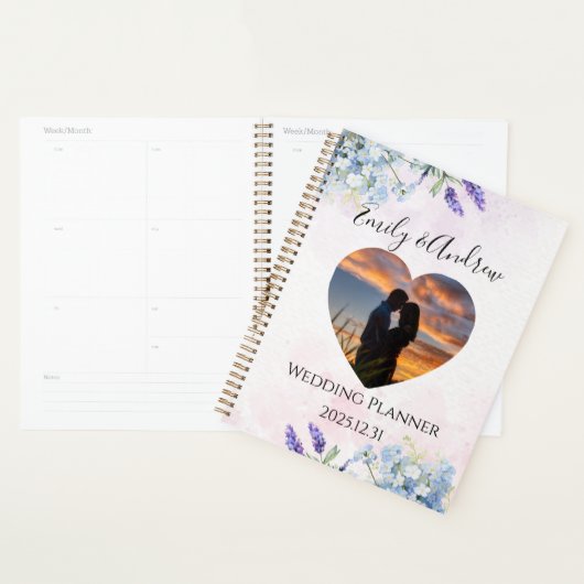 Trouwplanner met eigen foto en bloemenprint planner (Display)