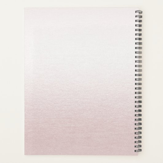 Trouwplanner met stoffig roze bloemmotief planner (Achterkant)