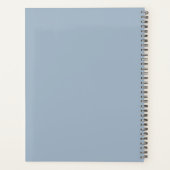 Trouwplanner met wilde bloemen in stoffig blauw planner (Achterkant)