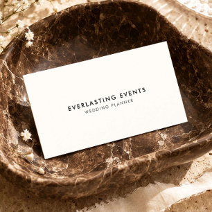 Trouwplanner Minimalistisch Ivoor Elegant Luxe Visitekaartje