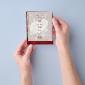 Trouwplanner | Rode bordeauxrode gouden rozen sjab Flyer (Hand)
