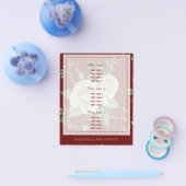 Trouwplanner | Rode Bourgogne Gouden Rozen Sjabloo Flyer (Enkel)