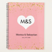Trouwplanner Roze Goud Glitters Planner (Voorkant)