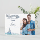 Trouwplanningsaankondiging voor zeilers aankondiging (Staand voorkant)
