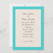 Trouwplantage in het strand zand kaart (Achterkant)