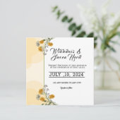 Trouwplein uitnodiging save datum kaartontwerp blo (Staand voorkant)