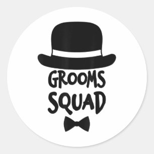 Trouwploeg Shirt Wit Voor Bachelorfeest _1 Ronde Sticker
