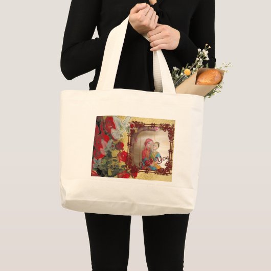 Trouwpop Portret Grafische kunst Print Grote Tote Bag (Voorkant (product))