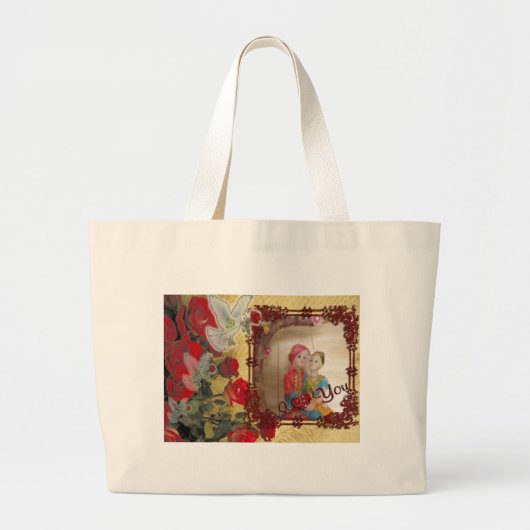 Trouwpop Portret Grafische kunst Print Grote Tote Bag (Voorkant)