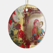 Trouwpop Portret Grafische kunst Print Keramisch Ornament (Links)