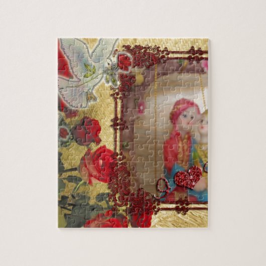 Trouwpop Portret Grafische kunst Print Legpuzzel (Verticaal)