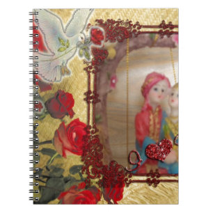 Trouwpop Portret Grafische Kunstprint Notitieboek