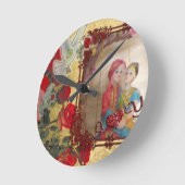 Trouwpop Portret Grafische Kunstprint Ronde Klok (Hoek)