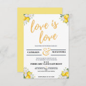 Trouwportret lesbisch bloemmotief kaart (Voorkant / Achterkant)