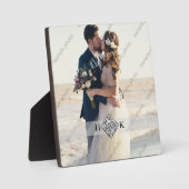 Trouwportret | Monogram QR-code Fotoplaat (Voorkant)