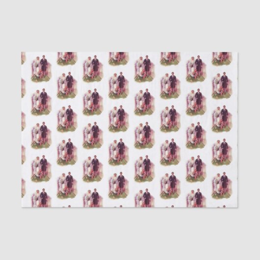 Trouwportret uit het verleden Bruidscadeau Tissuepapier (Voorkant)