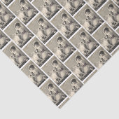 Trouwportret van bruid en hond Bruidsjurk Bruiloft Tissuepapier (Detail)